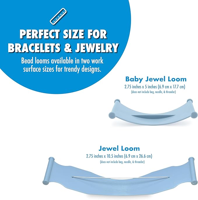 Beadalon Jewel Loom Kit with Bag, Needle & Threader – Complete Starter Set for Bracelets & Woven Designs