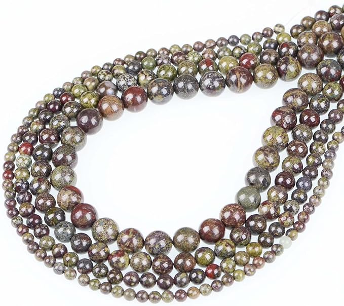 bymitel 4mm natural dragon blood jasper round beads gemstones genuine with 210pcs diy jewelry making unisex (4mm 210pcs, dragon blood jasper)