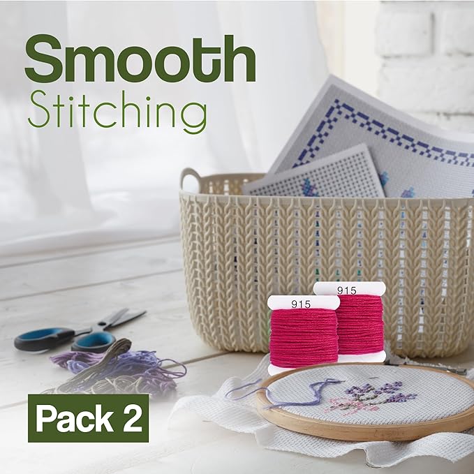 Embroidery Floss Kit and Refills - Cotton Threads - DMC Color Coding for Cross Stitch, String Crafts, Friendship Bracelets