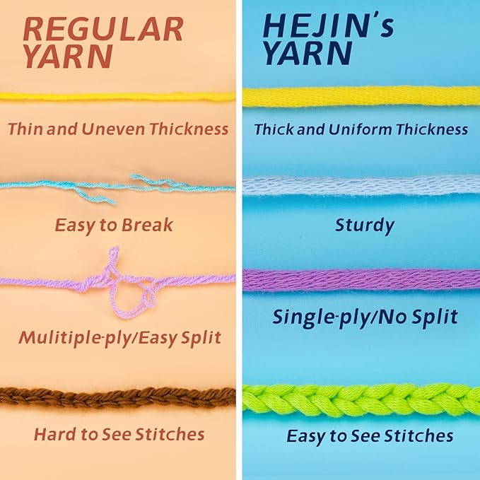 3x60g Red Yarn for Crocheting and Knitting;3x66m (72yds) Cotton Yarn for Beginners with Easy-to-See Stitches;Worsted-Weight Medium #4;Cotton-Nylon Blend Yarn for Beginners Crochet Kit Making