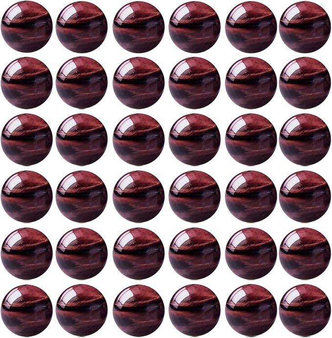Natural Stone Beads 100pcs 8mm Red Tiger Eye Round Genuine Real Stone Beading Loose Gemstone Hole Size 1mm DIY Charm Smooth Beads for Bracelet Necklace Earrings Jewelry Making (Red Tiger Eye, 8mm)
