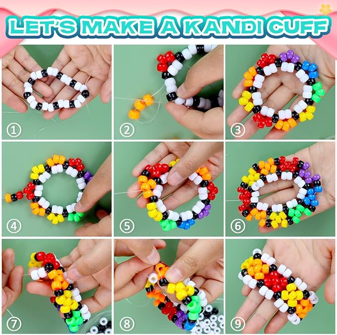iooleem pony beads(2000pcs clear transparent pony beads), beads for bracelets making, beads for crafts, beading supplies, friendship bracelets making.