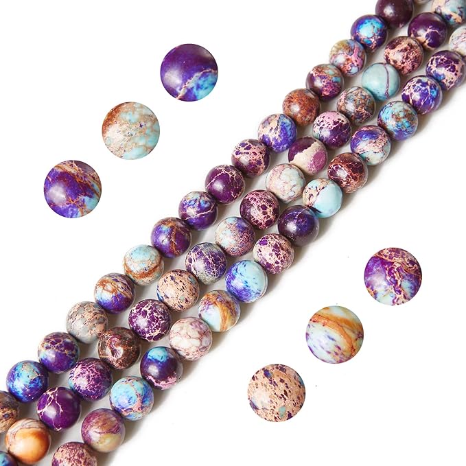 100pcs 6mm colorful imperial jasper beads natural gemstone beads round loose beads for jewelry making