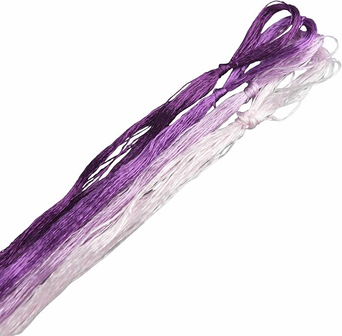 4 Skeins Mulberry Silk Floss Embroidery Thread Floss-Cross Stitch Threads China Silk Woven Jewelry Threads DIY Sewing Kits (14)