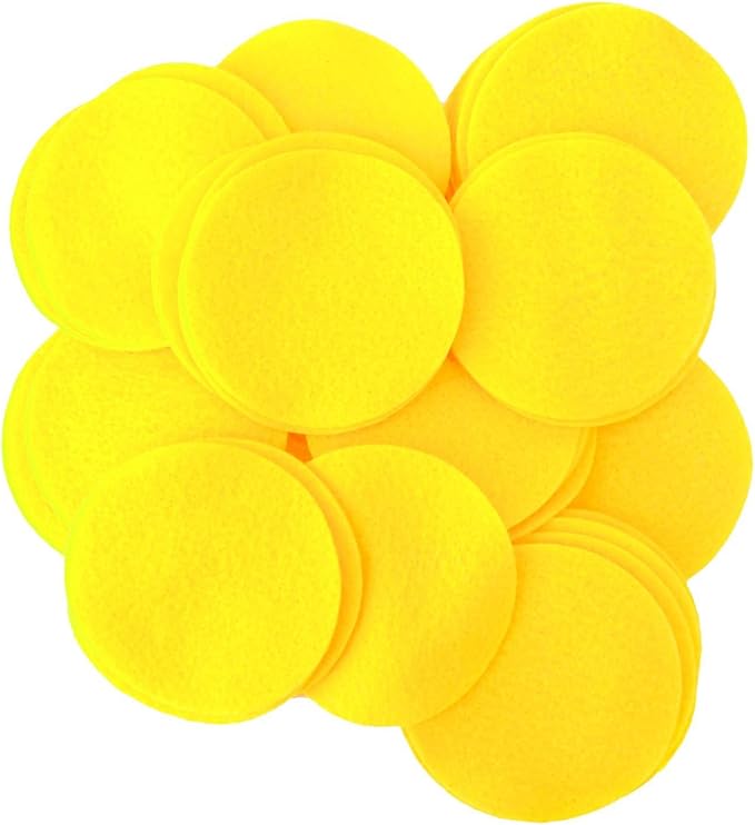 Playfully Ever After Yellow Craft Felt Circles (4 Inch - 19pc)