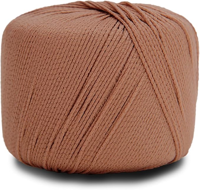 CIRCULO Seaside Yarn, Perfect for Beachwear, Bikinis & Cover-Ups, Quick-Drying & Lightweight, Fingering Weight, 100% Polyamide, 180.4 yds, 50g (6114 - Almond)