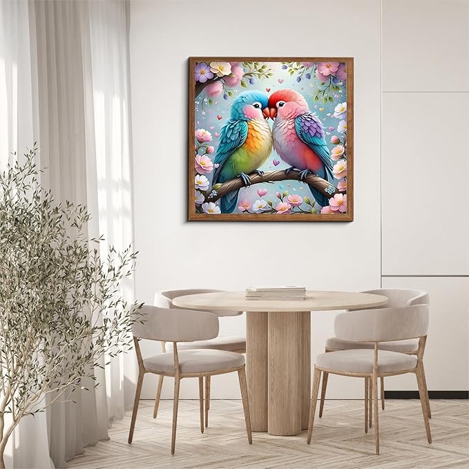 ARPADAMO Square Diamond Art Kits for Adults-Animal Square Drill Diamond Painting,Square Diamond Art,DIY Bird Gem Art Kits for Adults and Crafts for Gifts and Home Wall Decor 12x12inch