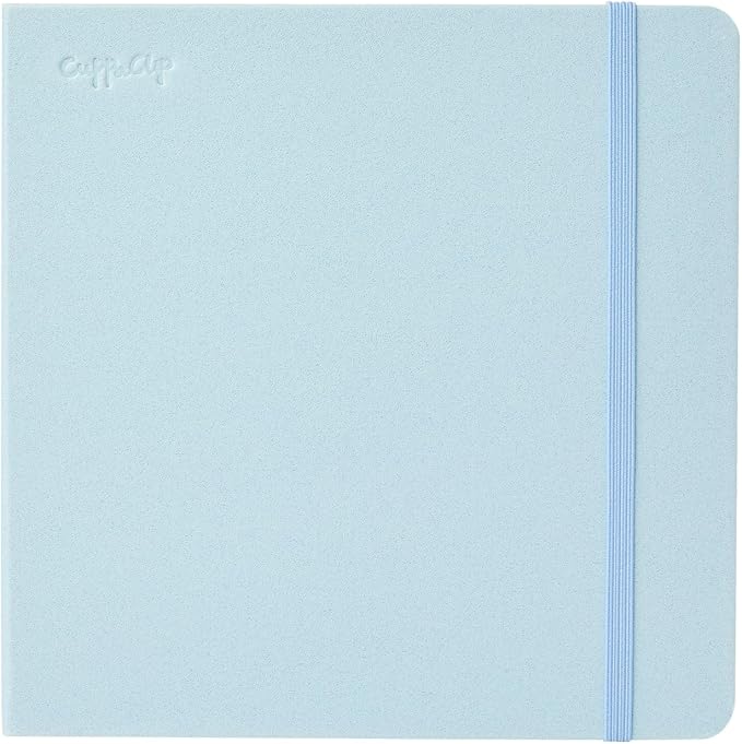 CuppaClip Watercolor Journal 300GSM Fine Grain Art Supplies for Adults Kids Watercolor Pad Wet Media Painting Wood Pulp Paper (Blue, 7x7in)