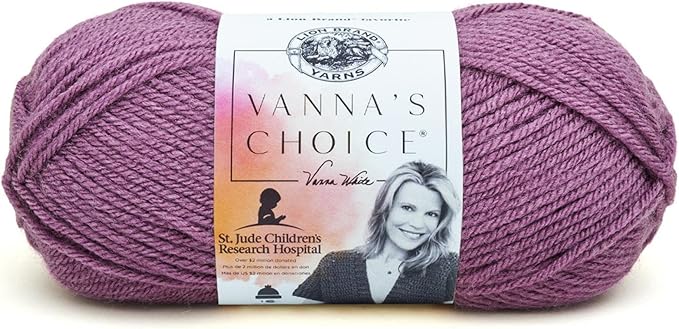 Lion Brand Yarn (1 Skein 860-146I Vanna's Choice, Dusty Purple Yarn