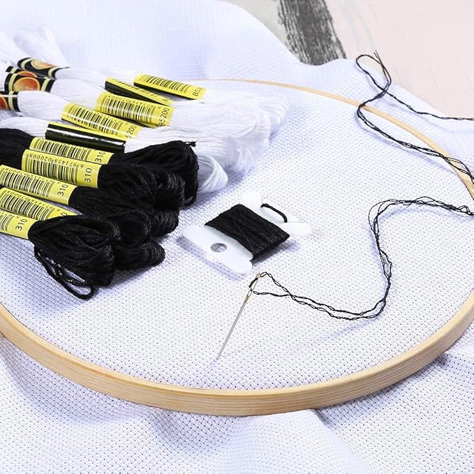 Embroidery Floss Kit-24 Skeins Premium Cross Stitch Thread for Knitting, Embroidery Stitching and Cross Stitch Project