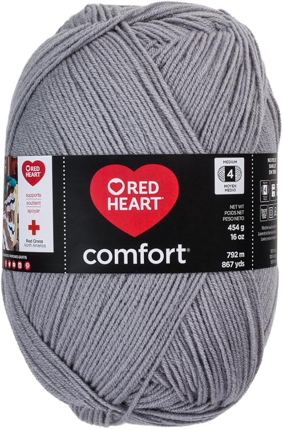 RED Heart T228Red Heart Comfort Yarn, Grey
