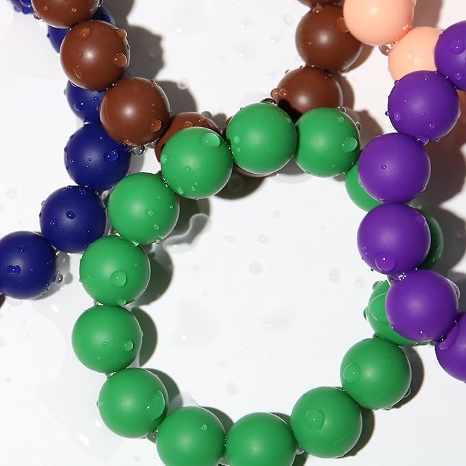 120pcs Bulk Silicone Beads - 15mm Assorted Set for Pens, Keychains, Necklaces & Bracelets (Green)