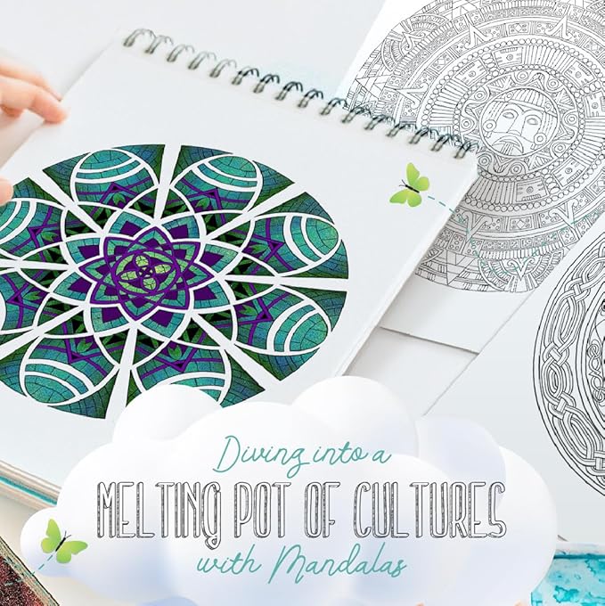 ColorIt Mandalas Volume VII Spiral Bound Adult Coloring Book with 50 Mandala Patterns for Relaxation and Stress Relief - Includes Perforated Pages, Thick Paper, Hardback Covers, and Blotter Page