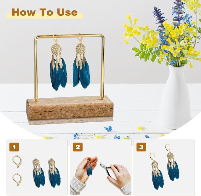yaugkh 14k gold filled dangle ear wires hypoallergenic tarnish resistant leverback french findings for jewelry making