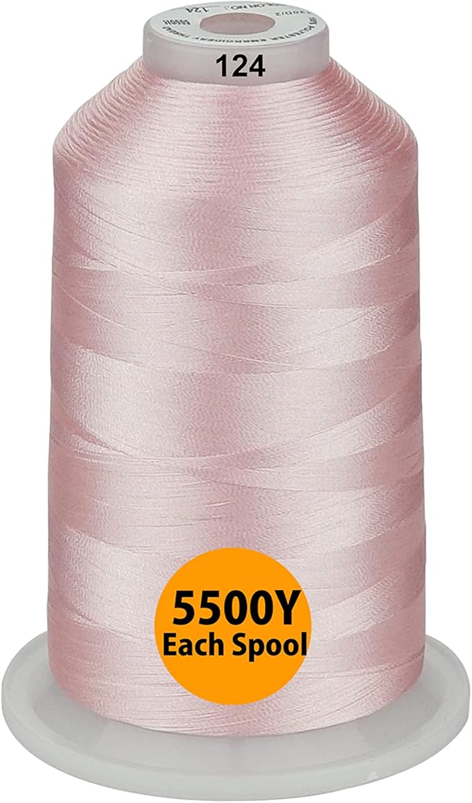 Simthread - 33 Selections - Various Assorted Color Packs of Polyester Embroidery Machine Thread Huge Spool 5500Y for All Purpose Sewing Embroidery Machines - Skin Tone Color