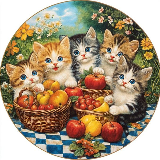 moohue stamped cross stitch kits for adults animals cats and fruit 14ct pre printed cross stitch kits for beginners (animals cats and fruit)