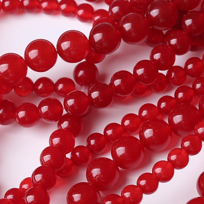 Carnelian Stone Beads for Jewelry Making DIY Bracelet Necklace Gemstone Round Crystal 1 Strand 15.5inch 35PCS 10MM