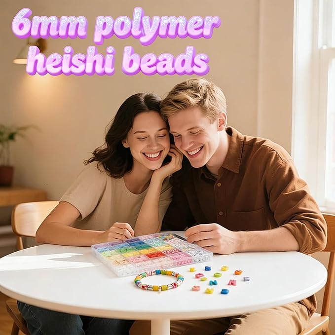 Bracelet Making Kit – 5200pcs Friendship Bracelet Kit 24 Colors Beaded Bracelet Set with Colorful Letter Beads & String for Jewelry Making, DIY Arts and Crafts Gifts, 6mm