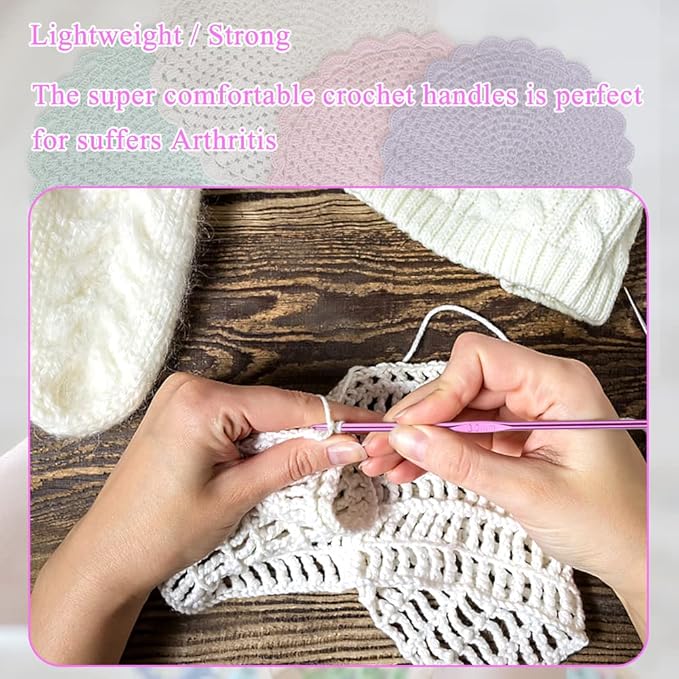 3mm Aluminum Crochet Hook, Smooth Crochet Needles, Knitting Needles for Yarn Craft, Great Handmade DIY Present for Friends, Random Color
