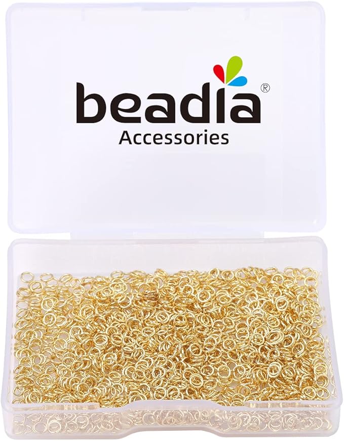 14K Gold Plated Jump Rings Non Tarnish 3mm 1200pcs for Jewelry Making Findings