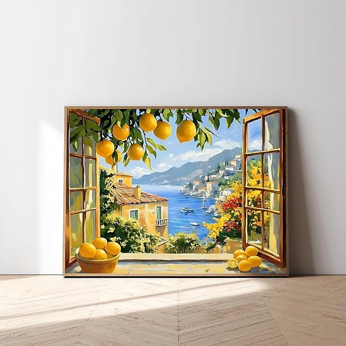 Paint by Numbers Kit for Adults, Lemon Paint by Numbers Kit for Adults Beginners, DIY Acrylic Painting on Canvas for Home Wall Art Decor(16x20Inch