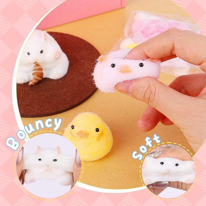 Taba Squishy Kit, Taba Squishy Making Kit for Beginner - 7oz 1:1AB Squishies Gel Set with 10 Mold, Guide, Flocking Powder for DIY Your Own Squishies for Stress Relief Gift for Adults&Kids