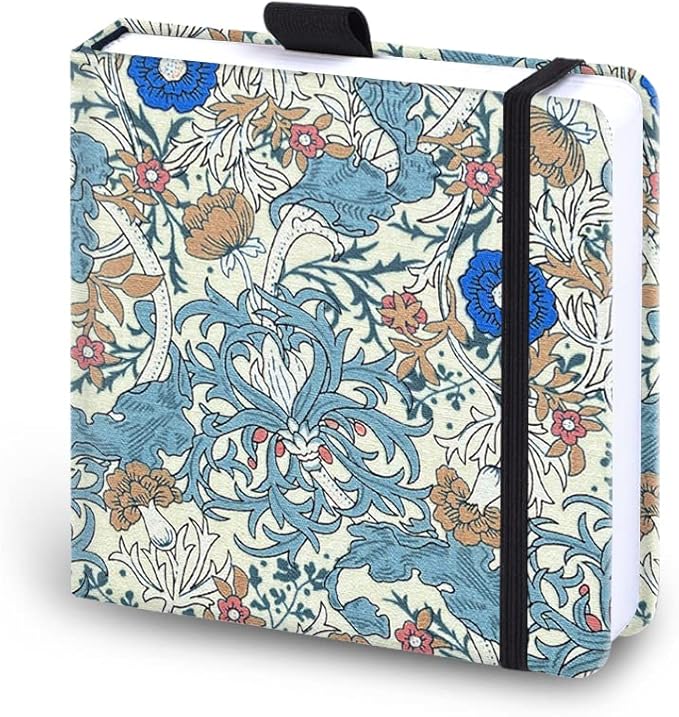 Square 5.1x 5.1"165gsm Colored Paint Journal Hardbound 128pgs (64Sheets Front Back Cold Pressed) Travel for Calligrapher Colored Pencil Sketch Doodles Handmade Cloth Cover Notebook. Secret Garden