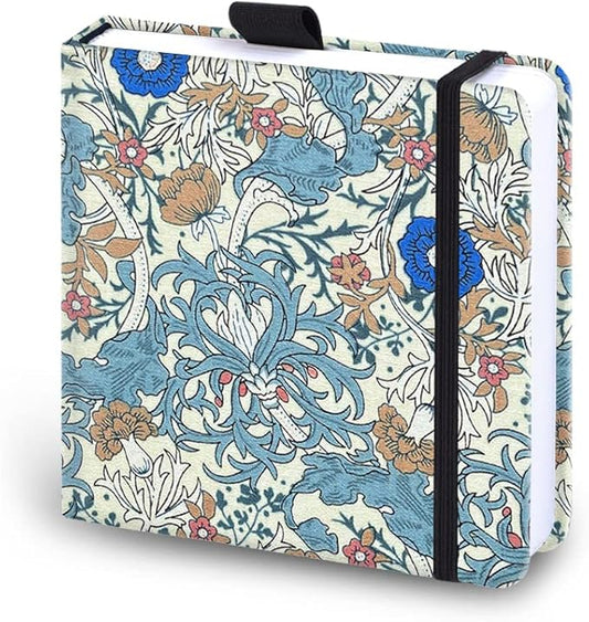 Square 5.1x 5.1"165gsm Colored Paint Journal Hardbound 128pgs (64Sheets Front Back Cold Pressed) Travel for Calligrapher Colored Pencil Sketch Doodles Handmade Cloth Cover Notebook. Secret Garden