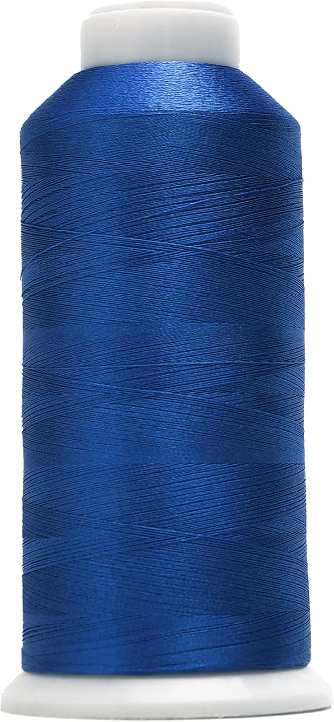 High Tenacity Polyester Embroidery Machine Thread 40WT(120D/2) 4000M Per Spool for Commercial and Domestic Embroidery Machine (True Blue-1842)