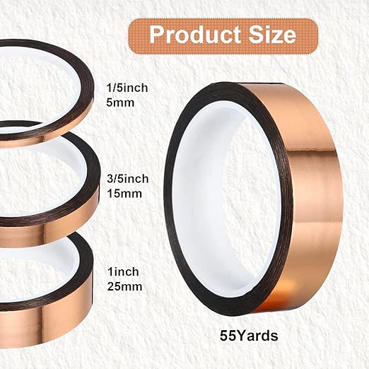 3 Rolls Tape, Self Adhesive Metalized Polyester Film Tape, Washi Tape for Gift Packaging Detailing Accent Walls Graphic Arts for Cars and Boats Trim, 3 Sizes (Rose Gold)
