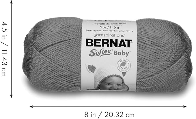 Bernat Softee Baby White Yarn - 3 Pack of 141g/5oz - Acrylic - 3 DK (Light) - 362 Yards - Knitting/Crochet