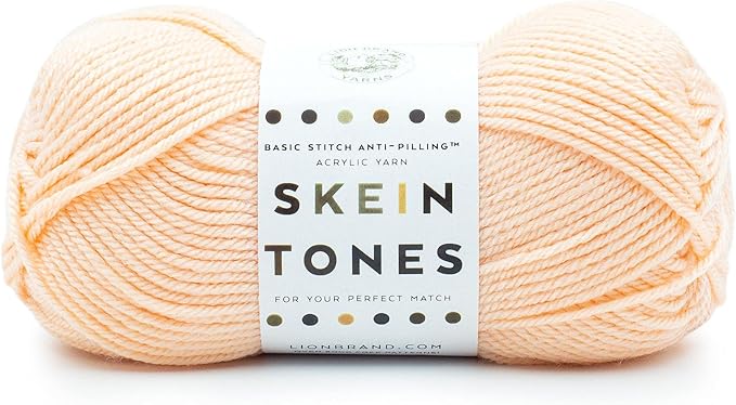 Lion Brand Yarn Basic Stitch Anti-Pilling Yarn for Crocheting, Knitting, and Crafts, Peachy, 1 Pack