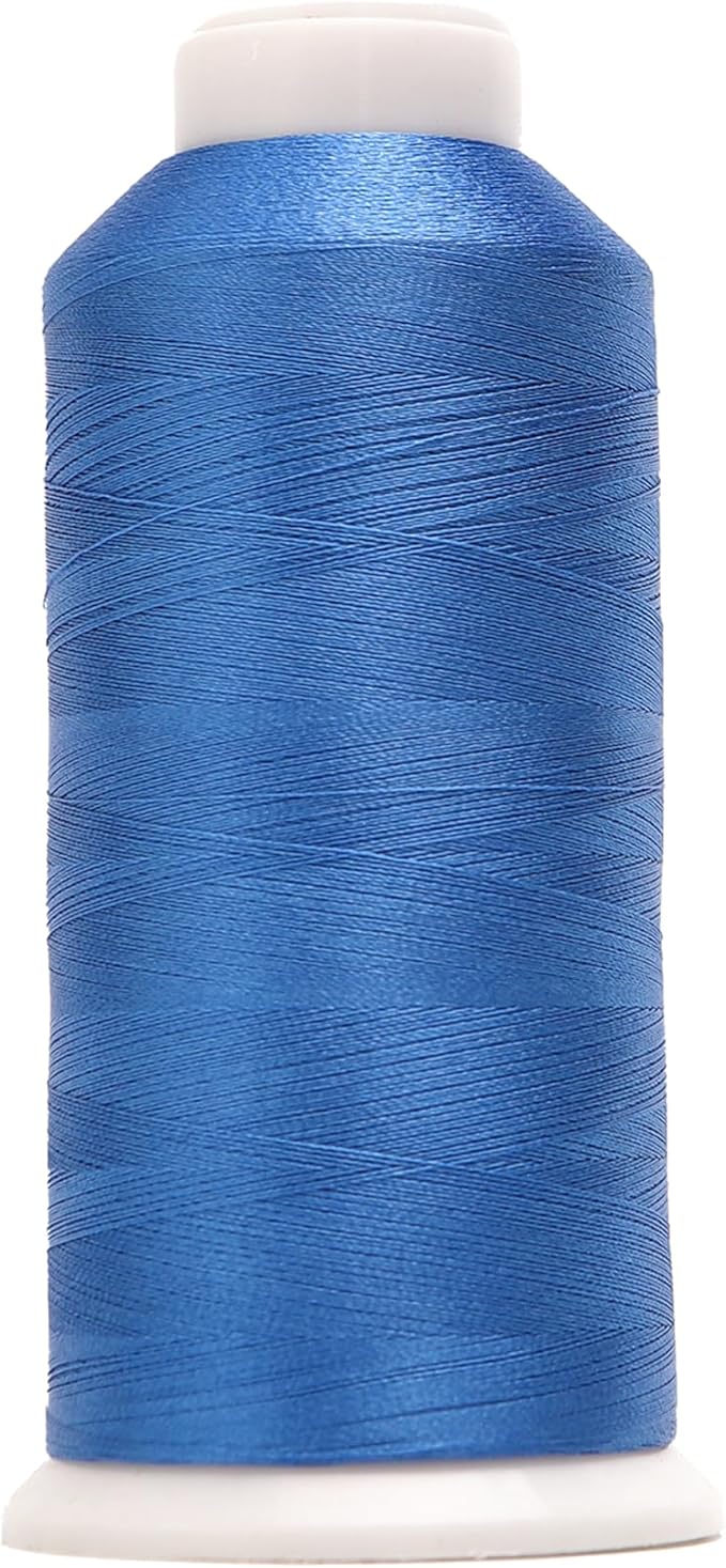 High Tenacity Polyester Embroidery Machine Thread 40WT(120D/2) 4000M Per Spool for Commercial and Domestic Embroidery Machine (Blue Bird-1829)