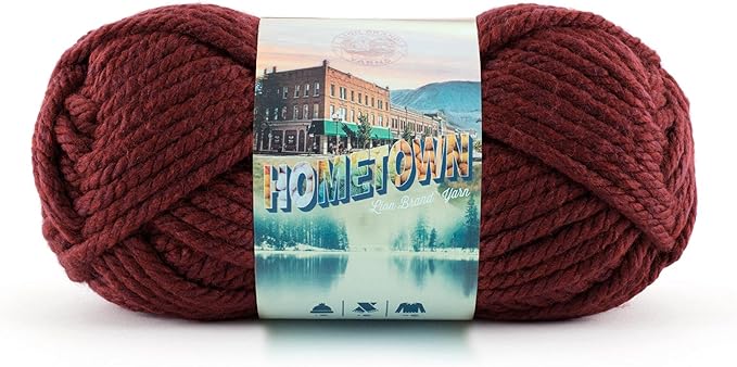 Lion Brand Yarn 135-189 Hometown Yarn, Napa Valley Pinot (1 skein)