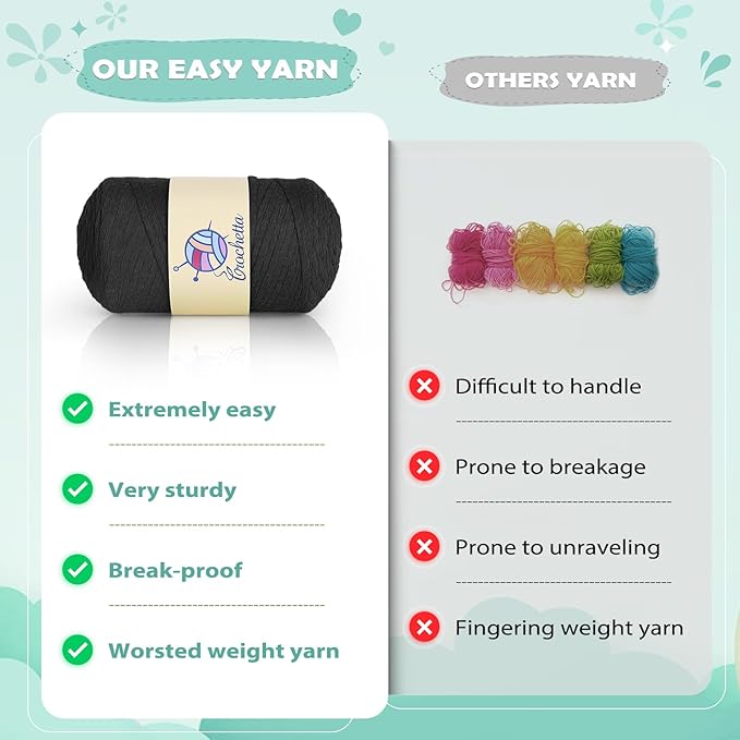 Crochet Kit for Beginners, Crochet Starter Kit with Step-by-Step Video Tutorials, Crochet Animal Kits for Adults, DIY Craft Supplies (Magical Cats)