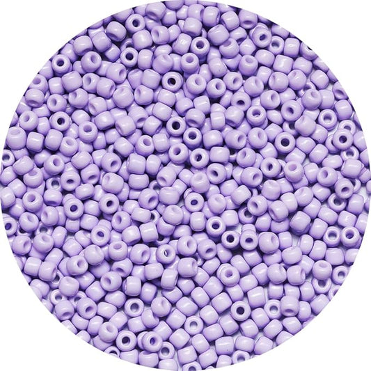 Bala&Fillic Light Purple Color 4mm Seed Beads About 1200pcs/100Grams in Bag, 6/0 Glass Craft Beads for Making Bracelet and Necklace (Light Purple)