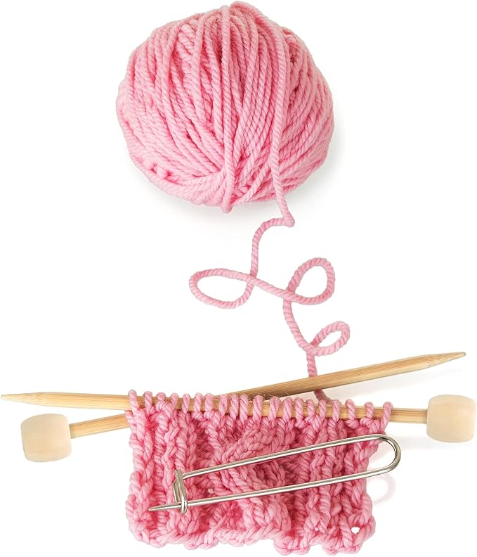 Luinabio 20 Pcs Bamboo Crochet Marking Pins Smooth Single Pointed Knitting Needles 2.75 Inch Mini Pins Knitting Accessories for Beginners DIY Craft Making Crochet Supplies(Natural Color)