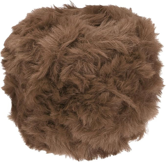 PATIKIL 70yds Faux Fur Yarn, Fuzzy Yarn Crochet Fluffy Yarn Soft Chunky Polyester Plush Fur Eyelash for Crocheting Knit Blanket Rug Sweater Scarf Hat Bear Craft, Brown