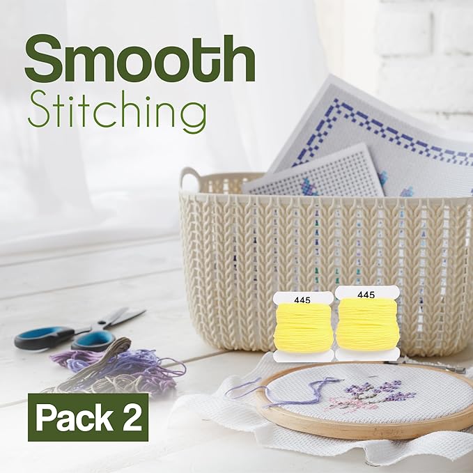Embroidery Floss Kit and Refills - Cotton Threads - DMC Color Coding for Cross Stitch, String Crafts, Friendship Bracelets