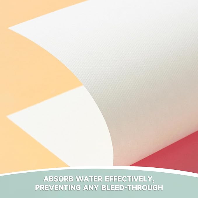 VEOOK Watercolor Paper Bulk, 8.5"x11" Water Color Paper, 100 Sheets 95lb/200gsm Artist Painting Drawing Paper for Adults, Paint, Sketchbook, Journal, Art Supplies(WC-04)