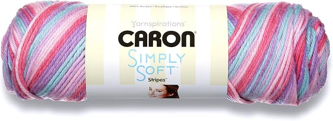 Caron Simply Soft Yarn (4) Medium Worsted Gauge 100% Acrylic - 5oz - Times Square - Machine Wash & Dry