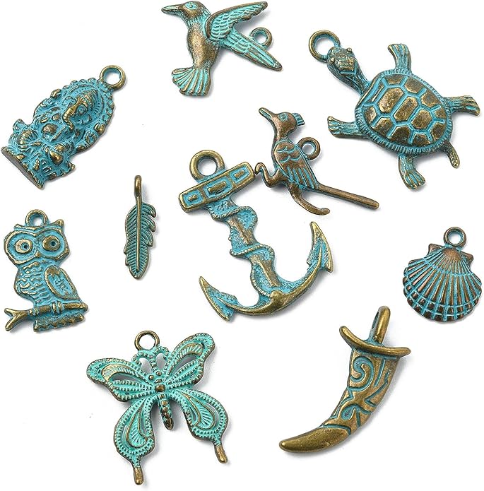 Antique Silver Cross Drink Insect Animal Theme Charms for DIY Jewelry Bracelet Necklace Earring Keychain Decor