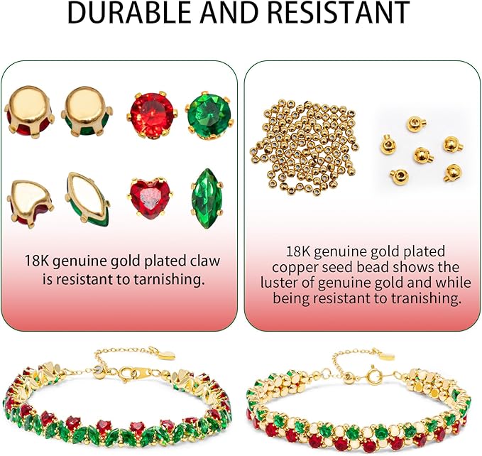 Jewelry Making Kit,Crafts Kits for Adults, Jewelry Making Supplies Kit,Rhinestone Bracelet for Women,Tennis Bracelets for Women,Jewelry Making Kit for Girls,Christmas Gifts for Girls or Grandkids