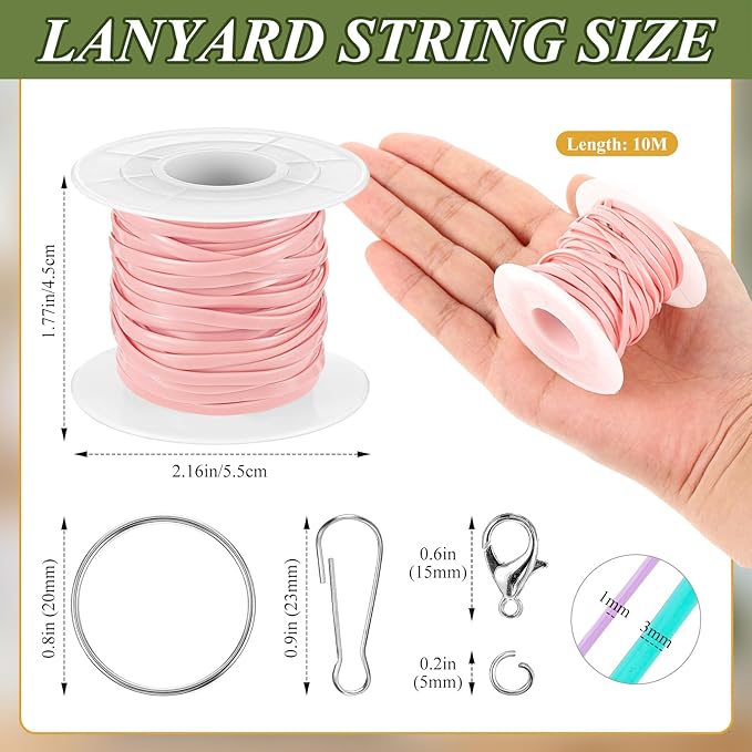 Gimp String Kit, 12 Rolls Lanyard String Plastic Lacing Cord 131yd Elastic Boondoggle Summer Gimp Bracelet Lanyard for Friendship Bracelets Making Jewelry DIY Summer Craft Weaving Kit(Macaron Color)