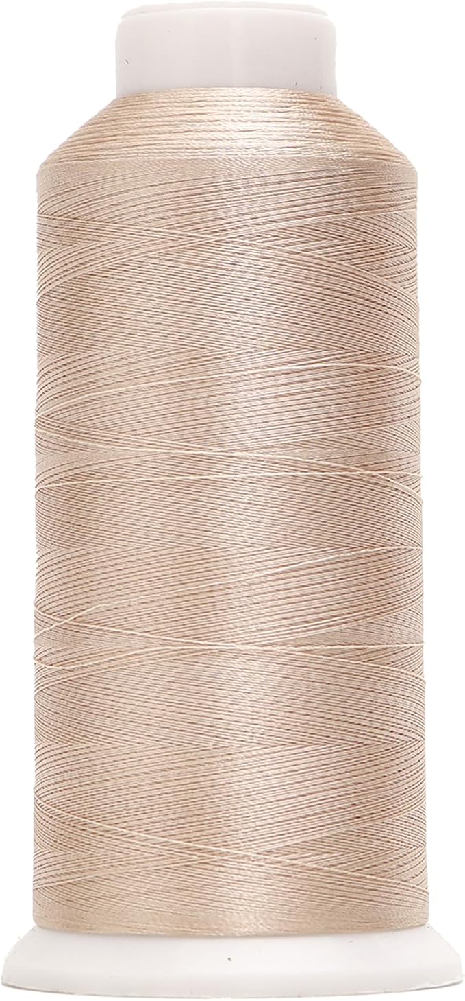 High Tenacity Polyester Embroidery Machine Thread 40WT(120D/2) 4000M Per Spool for Commercial and Domestic Embroidery Machine (Doe Skin-1938)