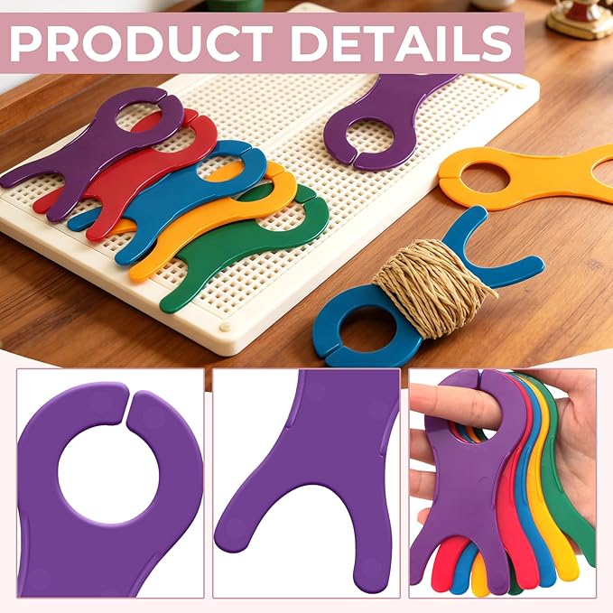 40 Pieces Large Yarn Bobbins Spool Thread Knitting Sewing Crochet Weave Winder Tool Cross Stitch Bobbin Organizer Thread Holder (5 Colors)