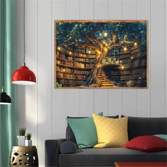 ARPADAMO Diamond Art Kits for Adults,5D Tree of Life Diamond Painting DIY Book Diamond Art Diamond Painting Kits for Adult,Round Full Drill Diamonds, Diamond Art Kits for Home Decor-12x16inch
