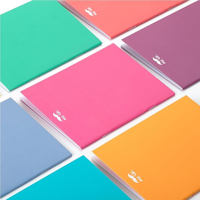 Mr. Pen- Colorful Blank Books, 4.2 x 5.5 Inches, 32 Pages, 8 Pack, Blank Notebooks for Kids, Mini Notebooks for Kids, Mini Journal for Students, Blank Journal for Kids, Unlined Notebook, Kids Journal