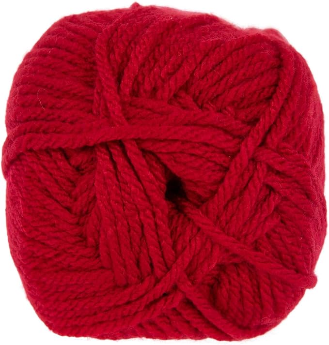 Yarn Bee Soft & Sleek Chunky - 5-Bulky - 100% Low Pill Acrylic, Yarn for Crocheting & Knitting Blankets, Hats, Sweaters, and More, Set of 2, (2, 600 Red)