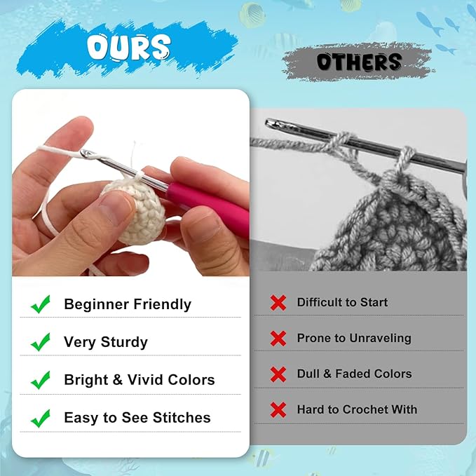 Totiro Crochet Kit for Beginners, Balloon Fish Amigurumi Starter Kit, Easy DIY Craft Set with Step-by-Step Video Tutorials, 2 Pack Crochet Pattern Learning Kit for Teens Adults Birthday Gift